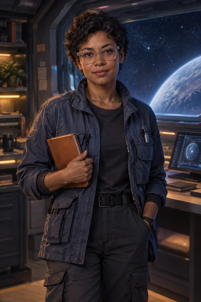 Mara Velez (Astrobiologist learning how strangers might think) from A Home Not Yet Named